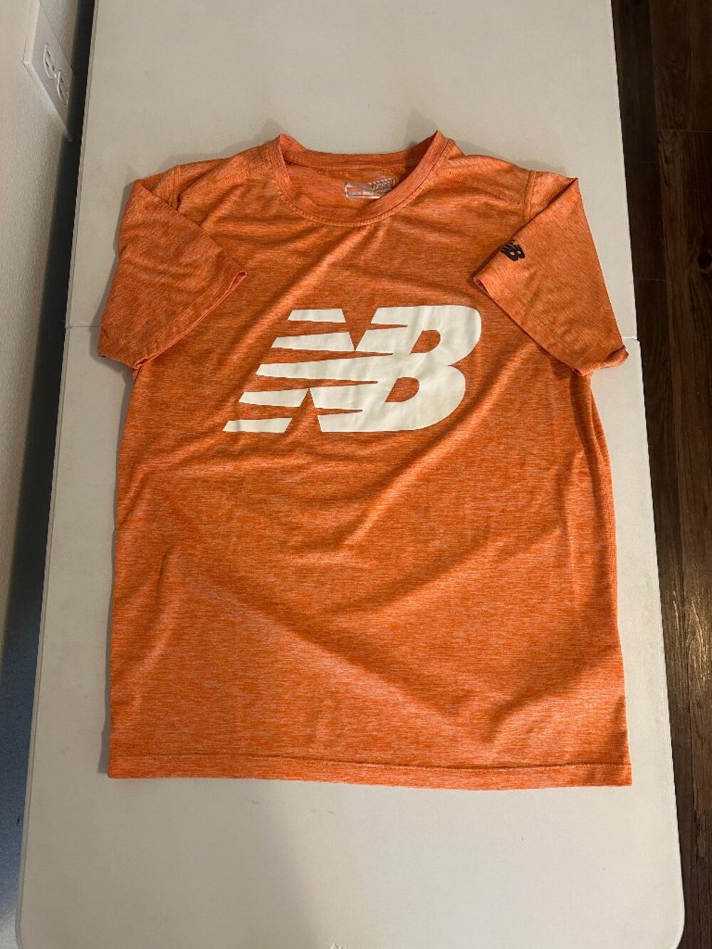 New Balance NB Dry Running Shirt Men's Medium Orange Heather Performance Tee